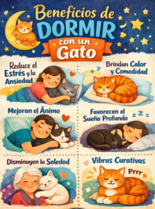 beneficios dormir gatos miaullidos
